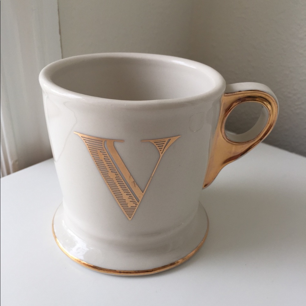 Limited Edition Golden Monogram Mug, V